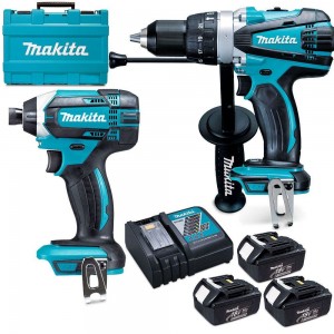 MAKITA 18V 2 Piece 3 x 3.0Ah Combo Kit DLX2145X1