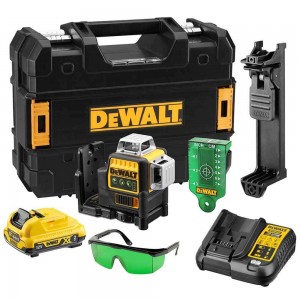 DEWALT 3 x 360° Multi-Line Laser Level Green Kit DCE089D1G-XE