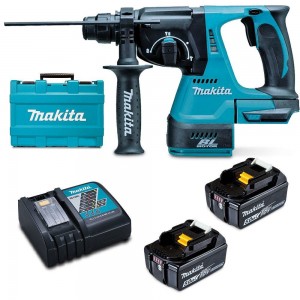MAKITA 18V Brushless 2 x 5.0Ah Rotary Hammer Drill Kit DHR242RTE