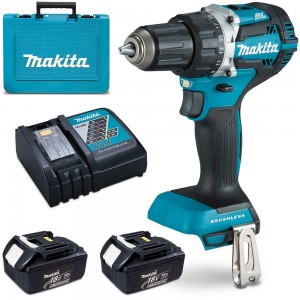 MAKITA 18V Brushless 3.0Ah Li-Ion Cordless Heavy Duty Driver Drill Combo Kit DDF484RFE