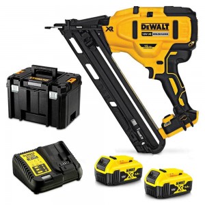 DEWALT 18V Brushless XR 2 x 5.0Ah 15GA Second Fix Nailer Kit DCN650P2-XE