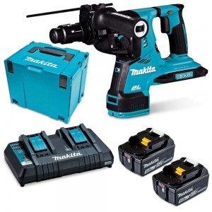 MAKITA 18Vx2 Brushless AWS 2 x 5.0Ah 28mm SDS+ Rotary Hammer w. Chuck Kit DHR283PT2J