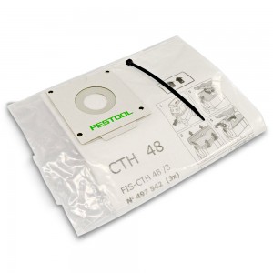 FESTOOL CTH 48 Safety Filter Bags - 3 Pack 497542