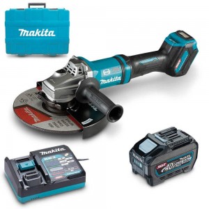 MAKITA 40V Max XGT Brushless 230mm 1 x 5.0Ah Angle Grinder Kit GA038GT101