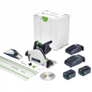 FESTOOL 18V Brushless 2 x 5.0Ah 160mm Plunge Saw with 1400mm Rail Kit 577282