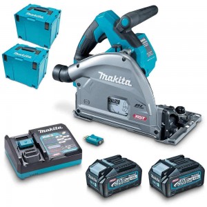 MAKITA 40V Max XGT Brushless AWS 2 x 4.0Ah 165mm Plunge Cut Saw Kit SP001GM201