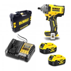 DEWALT 18V Brushless XR 2 x 5.0Ah 1/2inch Impact Wrench Kit DCF892P2T-XE