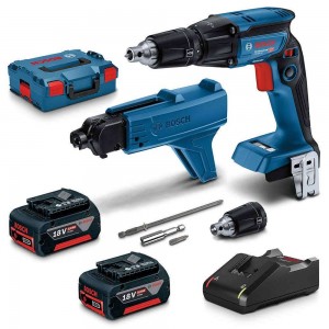 BOSCH 18V 2 x 5.0Ah 1/4inch Screwdriver Drywall Kit 06019K7041