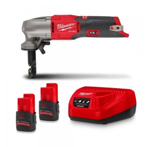 MILWAUKEE 12V FUEL 2 x 2.5Ah 16 Gauge Nibbler Kit M12FNB16202