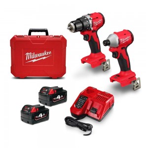 MILWAUKEE 18V Brushless 2 Piece 2 x 4.0Ah Combo Kit M18BLPP2D3402C