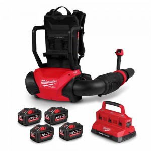 MILWAUKEE 18V Brushless 4 x 12.0Ah Dual Battery Backpack Blower Kit M18F2BPBL124
