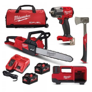 MILWAUKEE 18V Brushless FUEL 3 Piece 2 x 8.0Ah Combo Kit Power Pack M18FPP3OP1802B