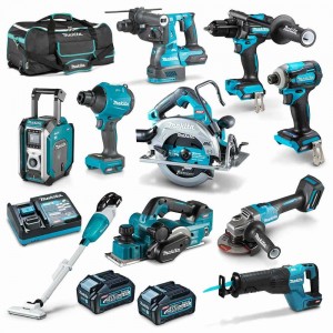 MAKITA 40V Max Brushless 10 Piece 2 x 4.0Ah Combo Kit DK0222G101