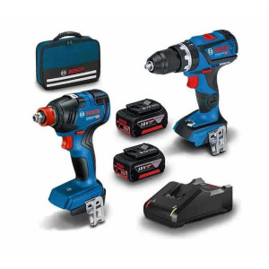 BOSCH 18V Brushless 4 Piece 2 x 5.0Ah Combo Kit 0.615.990.M19