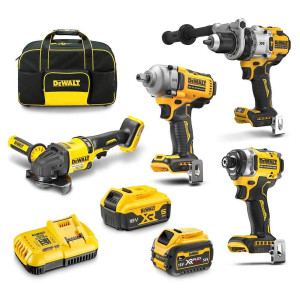 DEWALT 18V/54V Brushless 4 Piece 1 x 5.0Ah 1 x 6.0Ah Combo Kit DCZ407P1T1-XE