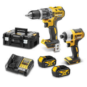 DEWALT 18V Brushless 2 Piece 2 x 4.0Ah Combo Kit DCZ207M2T-XE