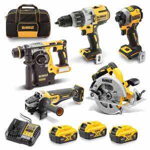 DEWALT 18V Brushless 5 Piece 3 x 5.0Ah Combo Kit DCZ501P3-XE