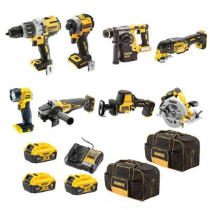DEWALT 18V Brushless 8 Piece 3 x 5.0Ah Combo Kit DCZ801P3-XE