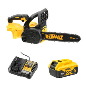DEWALT 18V XR Brushless 1 x 5.0Ah 300mm Chainsaw Kit DCM565P1-XE