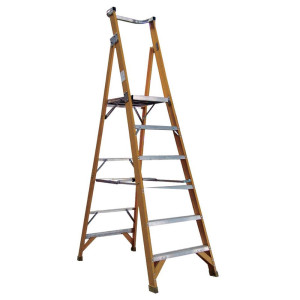 GUARDALL 6-Step 1.8m Fibreglass Platform Ladder FA11106