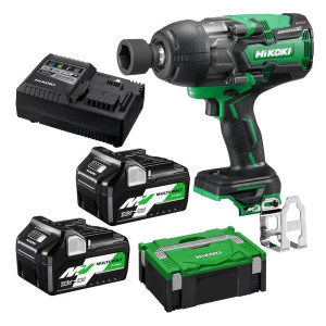 HIKOKI 36V MULTIVOLT 2 x 2.5Ah/5.0Ah 1/2 Impact Wrench WR36DB(HRZ)