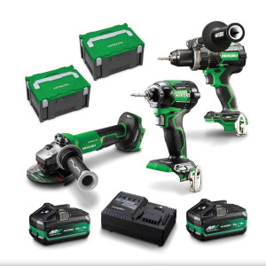 HiKOKI 36V Brushless 3 Piece 2 x 2.5/5.0Ah Combo Kit KC36DDBL3(HRZ)