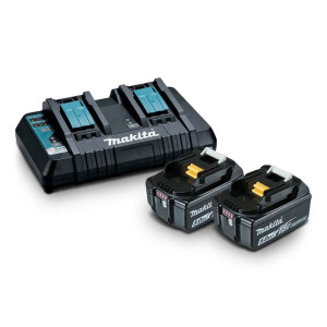 MAKITA 18V 2 x 5.0Ah Dual-Port Charger Starter Kit 1989285