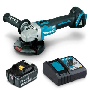 MAKITA 18V Brushless 1 x 6.0Ah 125mm Angle Grinder Kit DGA504RGX4