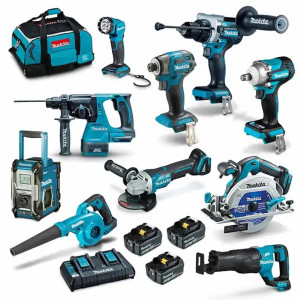 MAKITA 18V Brushless 10 Piece 2 x 6.0Ah Combo Kit DLX1054GX1