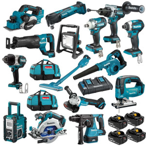 MAKITA 18V Brushless 15 Piece 4 x 5.0Ah Combo Kit DLX1509TX1