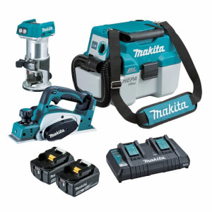 MAKITA 18V Brushless 3 Piece 2 x 5.0Ah Combo Kit DLX3120TX1