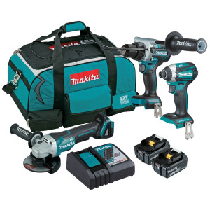MAKITA 18V Brushless 3 Piece 2 x 5.0Ah Combo Kit DLX3146TX1