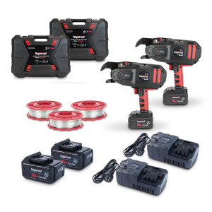 RAPIDTOOL 18V 4 x 4.0AH 2 x RT-40A Rebar Tying Tool Kit w/ 2000 Coils TWG-2000C